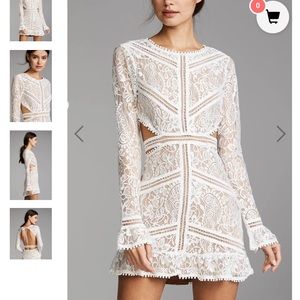 For Love & Lemons "Emerie" long sleeve lace dress